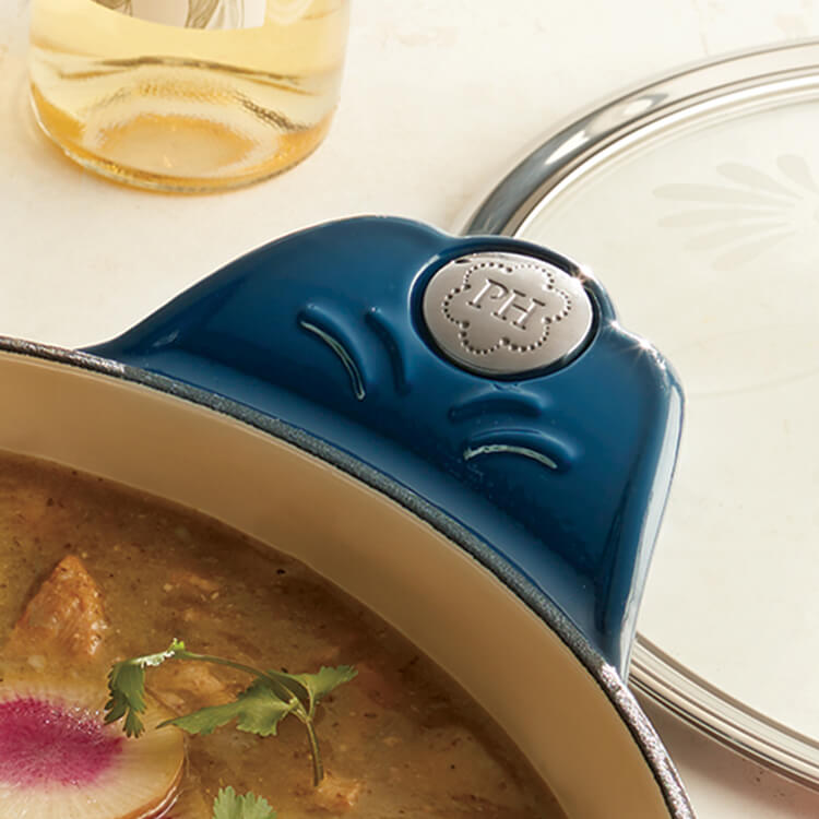 Riess Classic - Artículos De Hogar Color/Pastel Maceta Con Borde Cromo Diámetro 18 Cm Azul