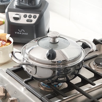 Product details for Vida Sana® 5-Ply Stainless Steel Cookware 2.5