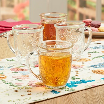 Product details for Wildflower Glass Coffee Mugs (4)