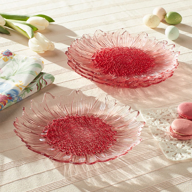 Product details for Wildflower Glass Lunch Plates (4)