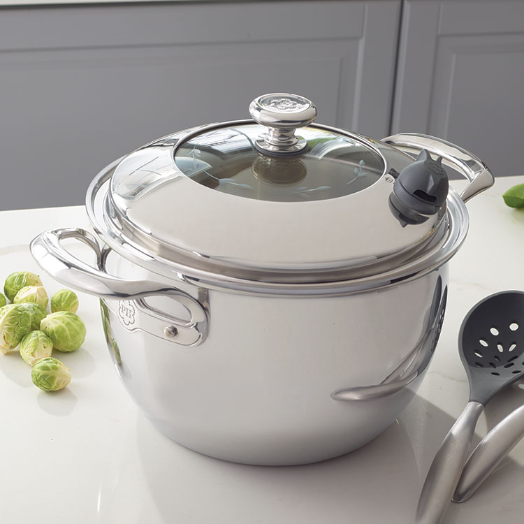 Product details for Vida Sana® 5-Ply Stainless Steel Cookware 7-Qt